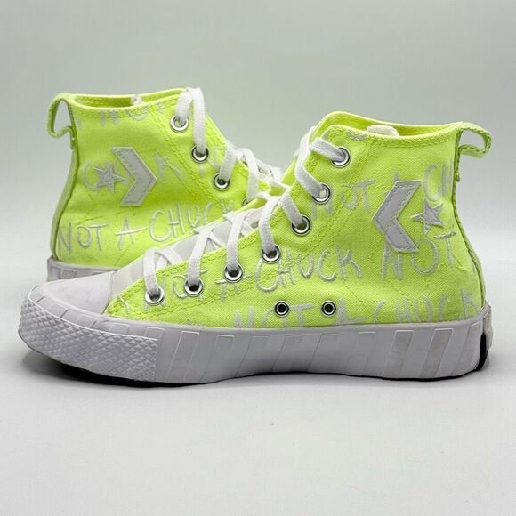 Converse Chuck 70 HI UNT1TL3D in Neon Yellow - Women’s US 5 - Picture 6 of 10